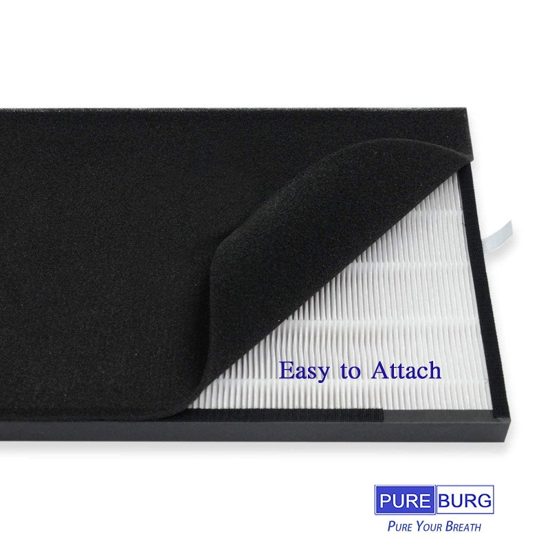 PUREBURG RF200 Replacement Filter Set Compatible with Oransi OV200 Air Purifier,H13 HEPA + Activated Carbon 2-IN-1 Pre-Filters Air Clean Dust VOCs - Image 2